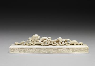 图片[2]-Carved ivory ruler-weight with hornless-dragon decoration, Qianlong reign (1736-1795), Qing dynasty-China Archive